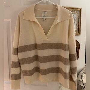 Joie 100% Cashmere Striped Sweater